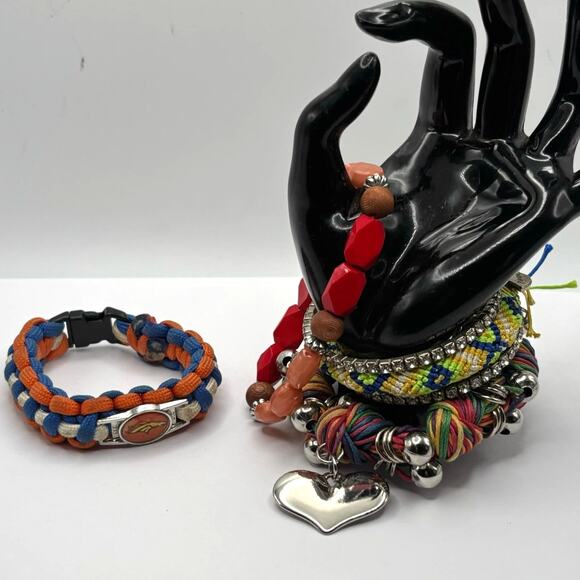 Orange Heart/Denver Broncos Bracelet Bundle - Picture 1 of 2